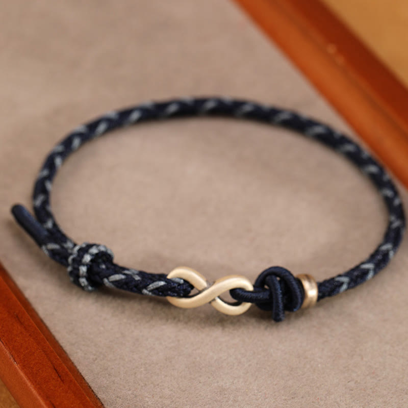 Unisex 14-18cm Red String Bracelet with Sterling Silver Infinity Knot