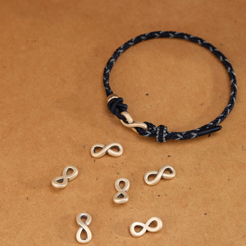 Unisex 14-18cm Red String Bracelet with Sterling Silver Infinity Knot