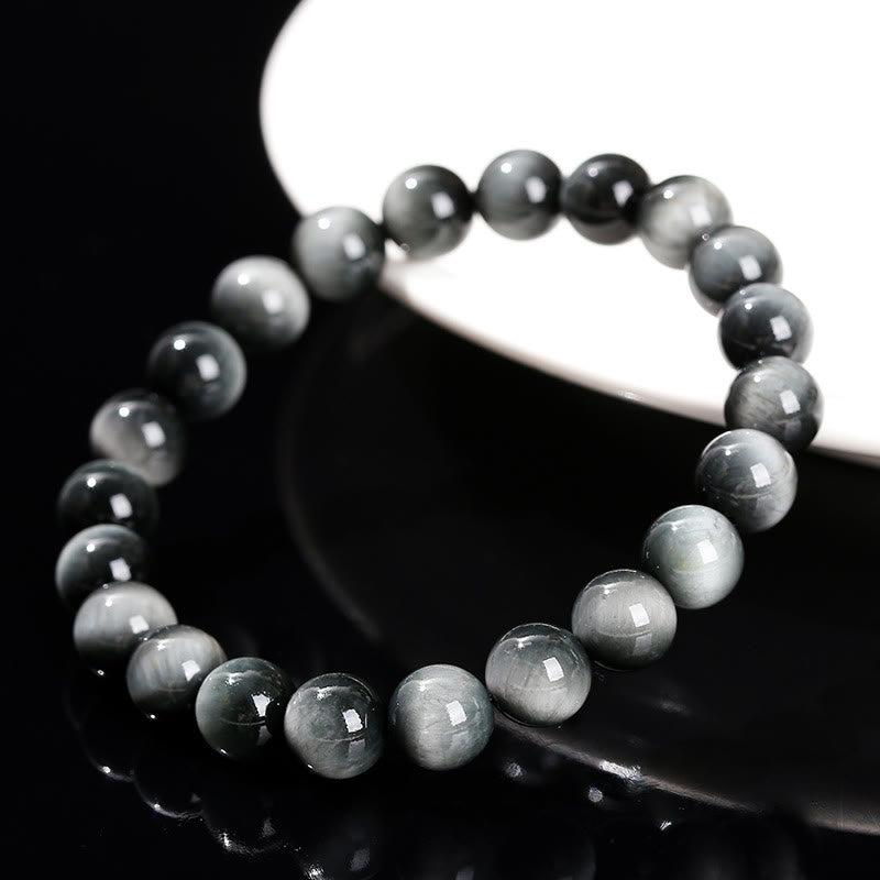 8mm Eagle's Eye Stone Positive Energy Courage Bracelet for Women