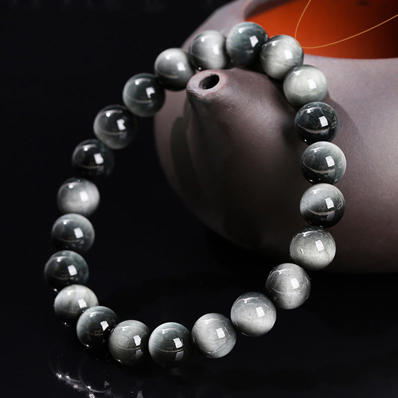 8mm Eagle's Eye Stone Positive Energy Courage Bracelet for Women