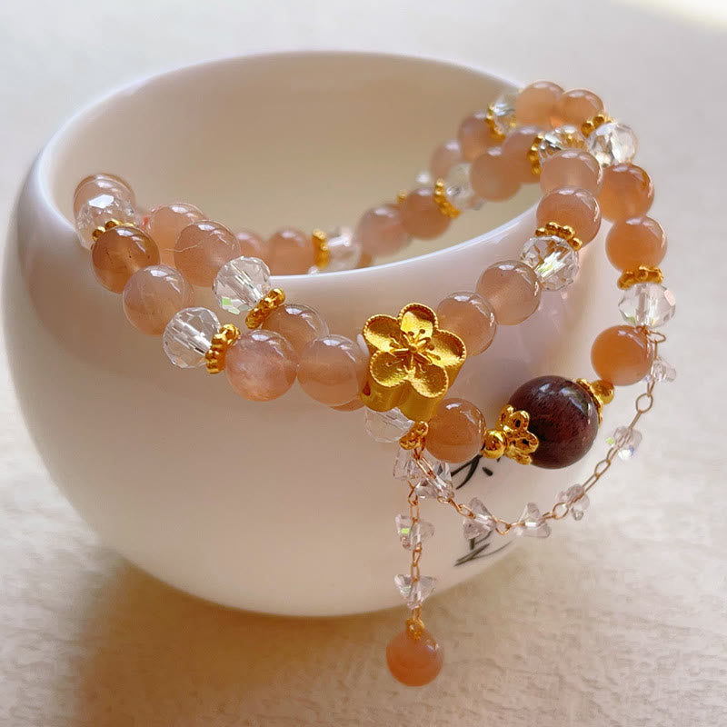 14-16cm Sun Stone Crystal Double Wrap Spiritual Bracelet