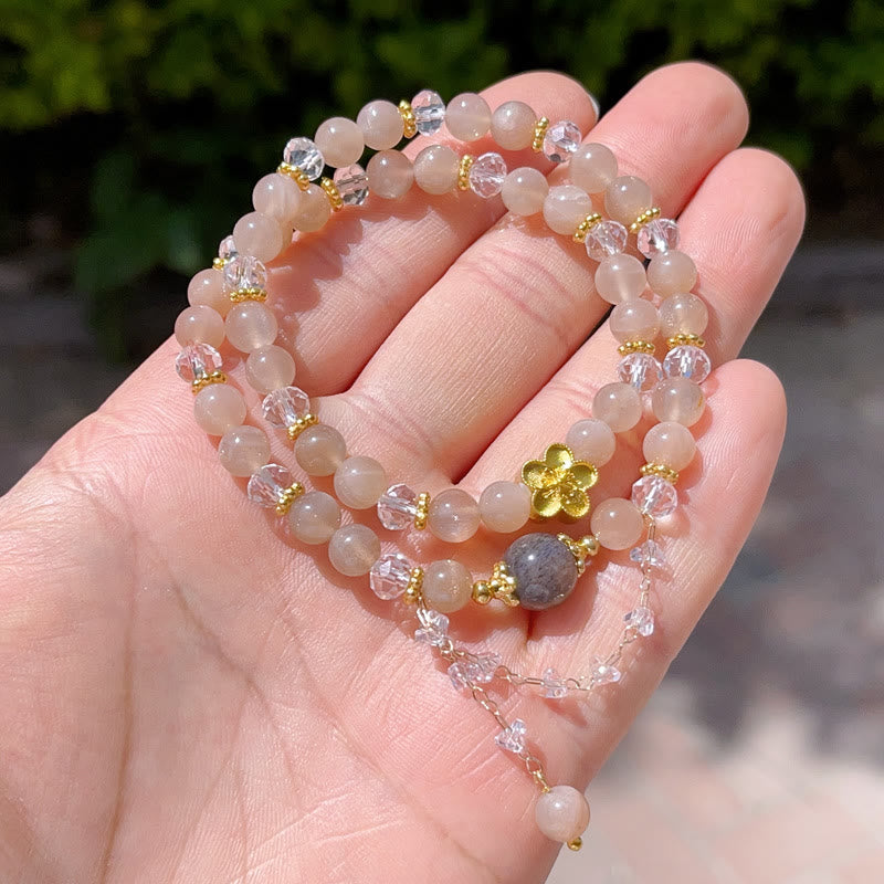 14-16cm Sun Stone Crystal Double Wrap Spiritual Bracelet