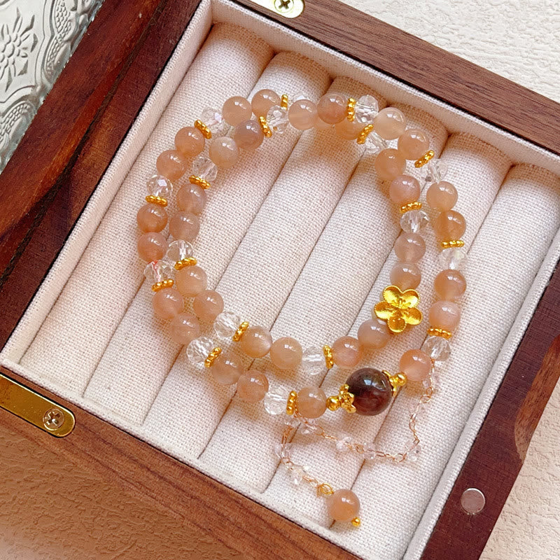 14-16cm Sun Stone Crystal Double Wrap Spiritual Bracelet