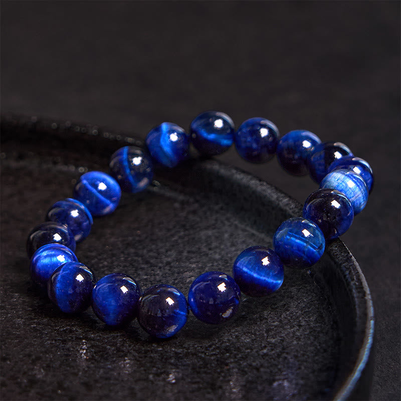 Blue Tiger Eye Meditation Bracelet
