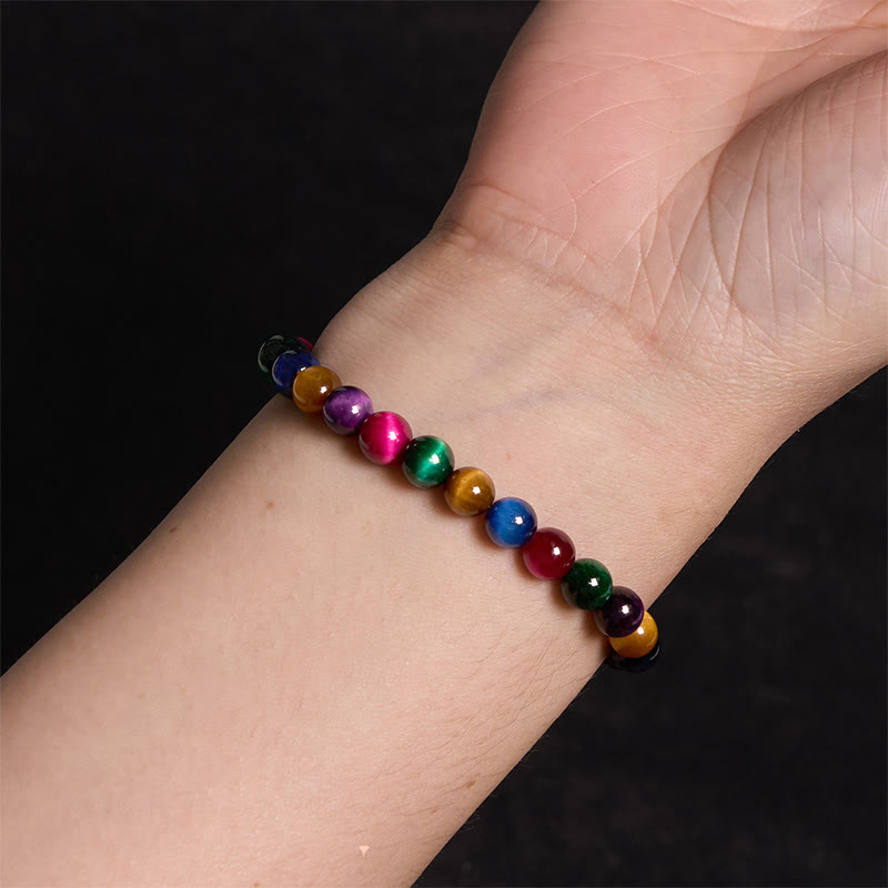 10mm Tiger Eye Courage Bracelet for Strength & Protection