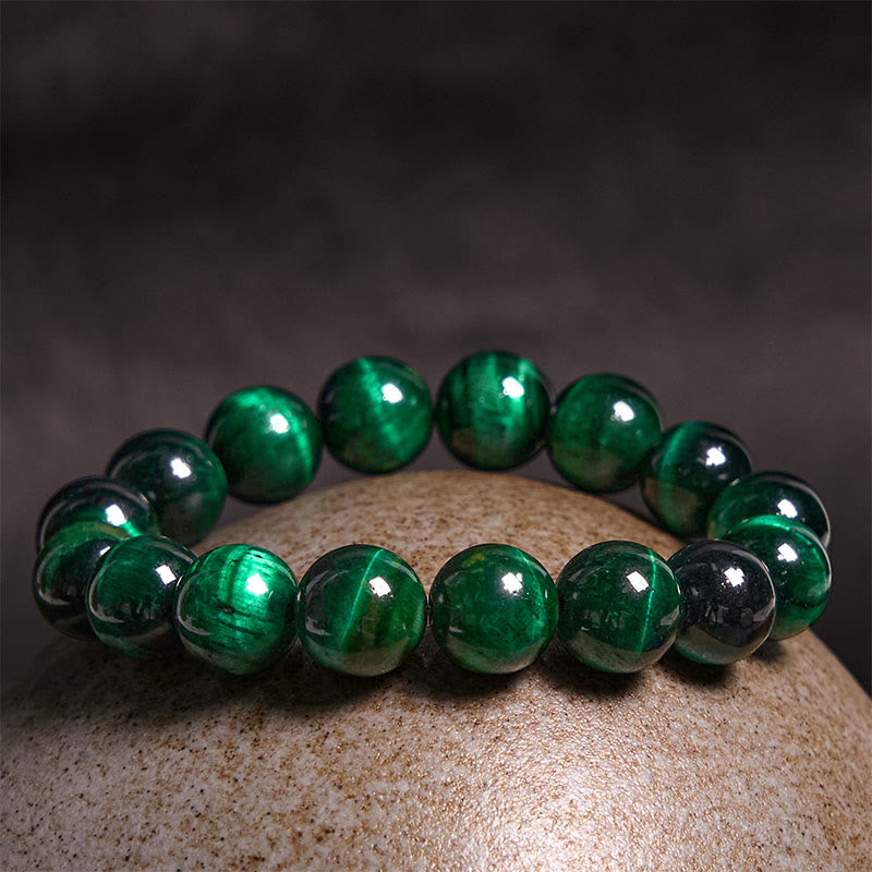 8mm Green Tiger Eye Growth Healing Bracelet