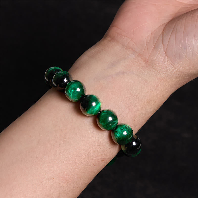 8mm Green Tiger Eye Growth Healing Bracelet