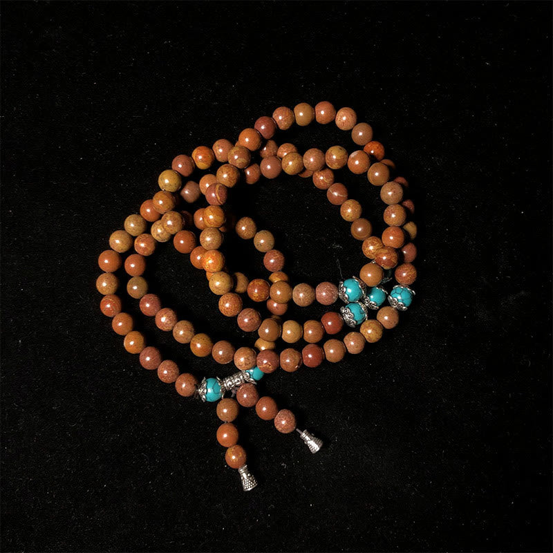 108 Bead Bian Stone Healing Mala Bracelet for Balance & Protection