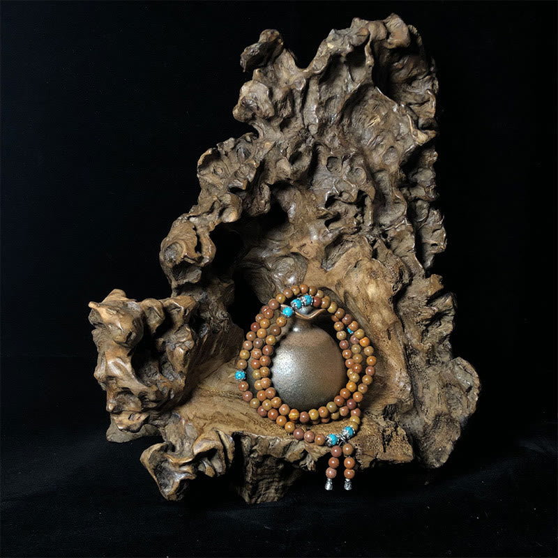 108 Bead Bian Stone Healing Mala Bracelet for Balance & Protection