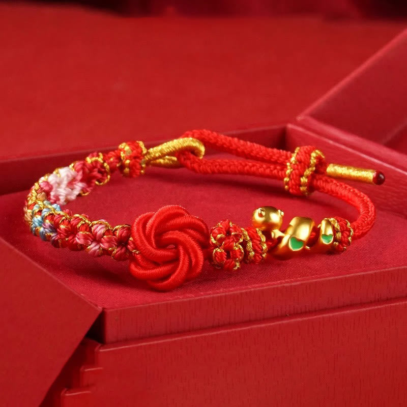 Mandala Knot Snake Protection Red String Bracelet