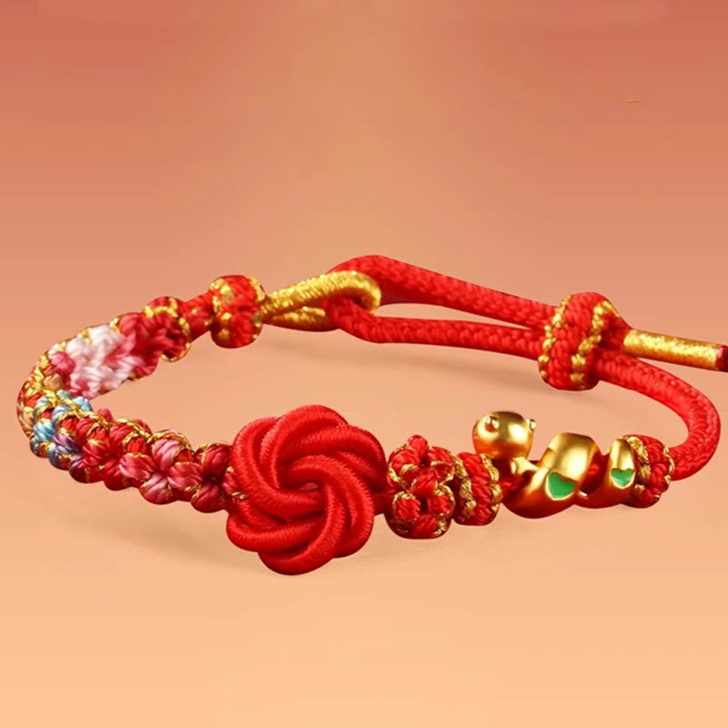 Mandala Knot Snake Protection Red String Bracelet