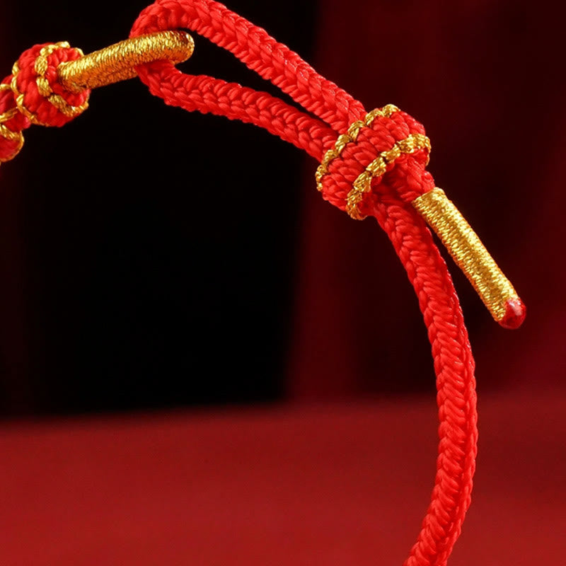 Mandala Knot Snake Protection Red String Bracelet