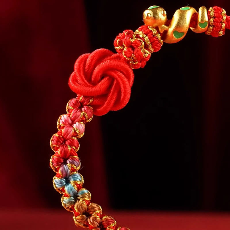 Mandala Knot Snake Protection Red String Bracelet