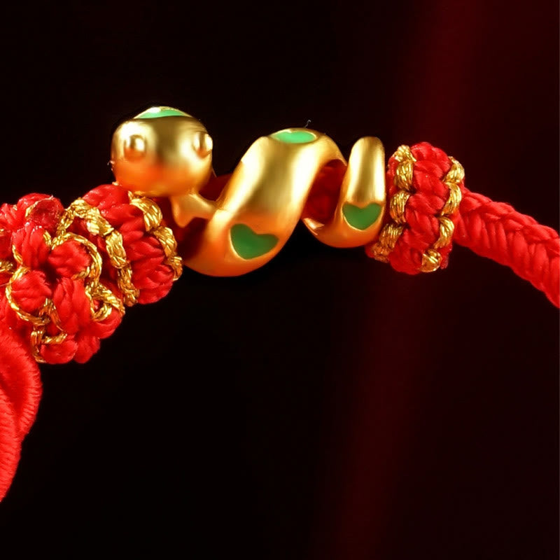 Mandala Knot Snake Protection Red String Bracelet