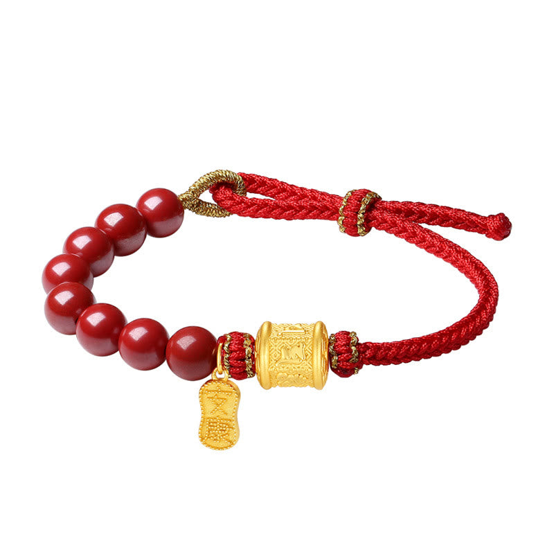 Cinnabar Om Mani Padme Hum Bracelet