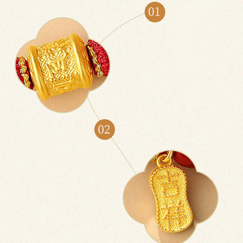 Cinnabar Om Mani Padme Hum Bracelet