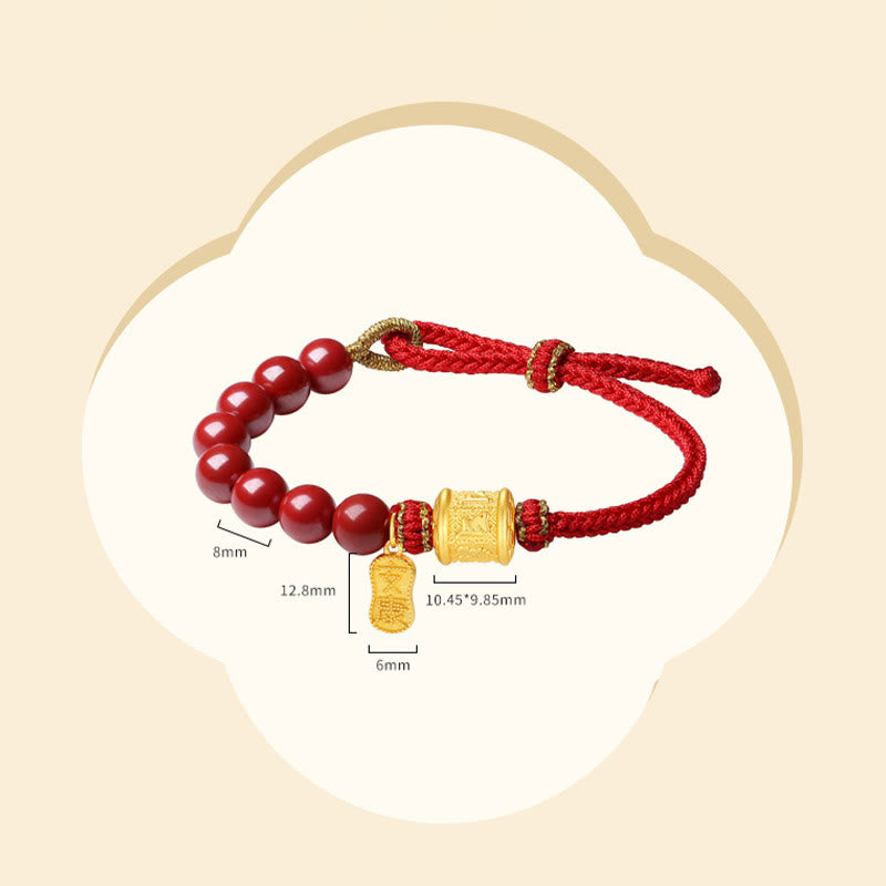 Cinnabar Om Mani Padme Hum Bracelet