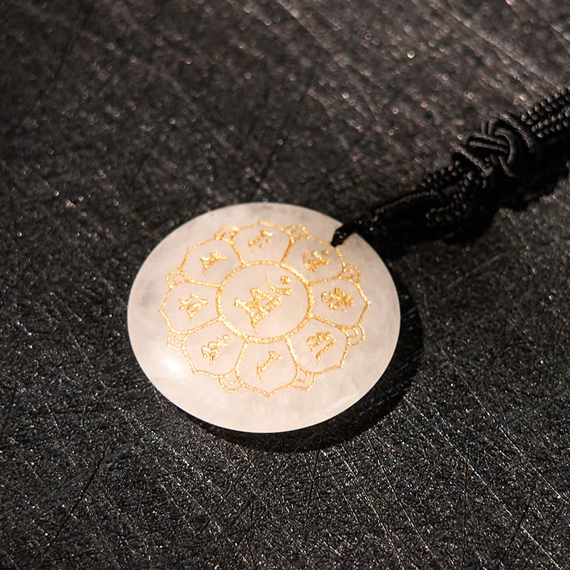 Om Mani Padme Hum Necklace | Black Obsidian Strength Pendant