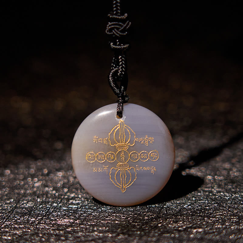 Vajra Dorje Obsidian Necklace for Spiritual Fulfillment