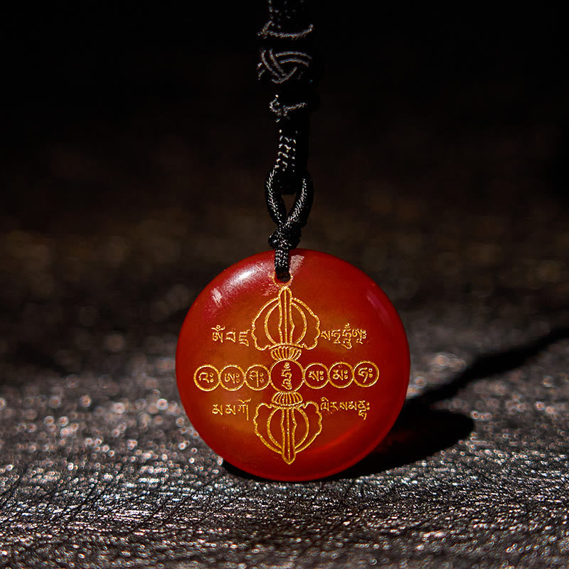 Vajra Dorje Obsidian Necklace for Spiritual Fulfillment