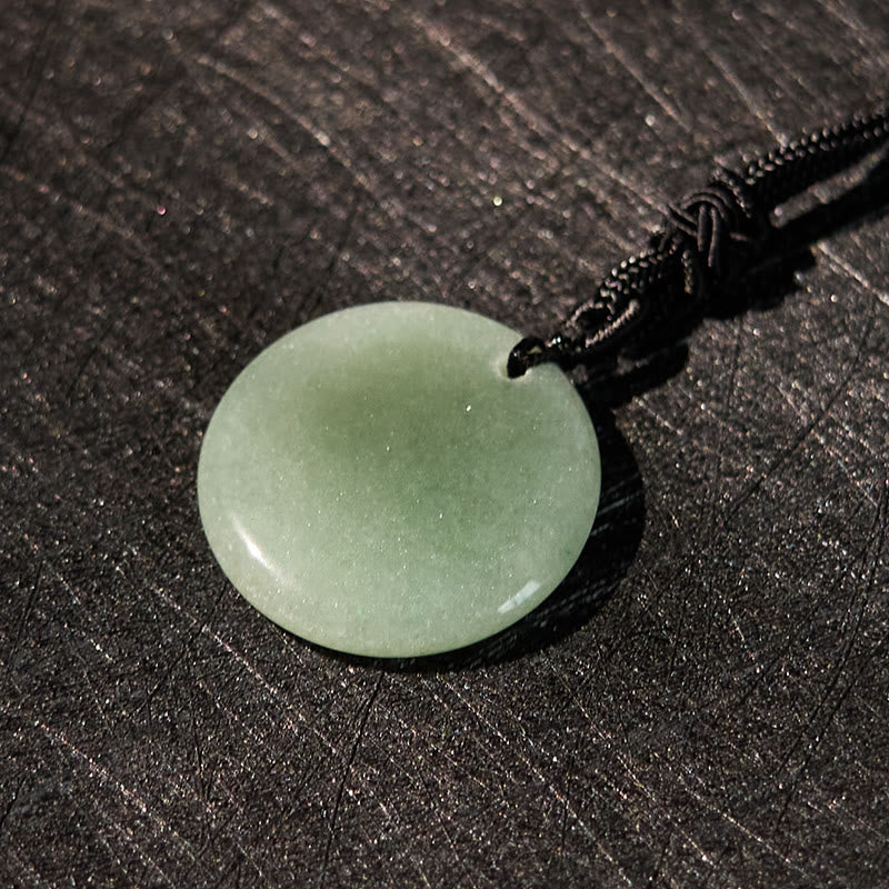 Swastika Lotus Pattern Black Obsidian Purification Necklace