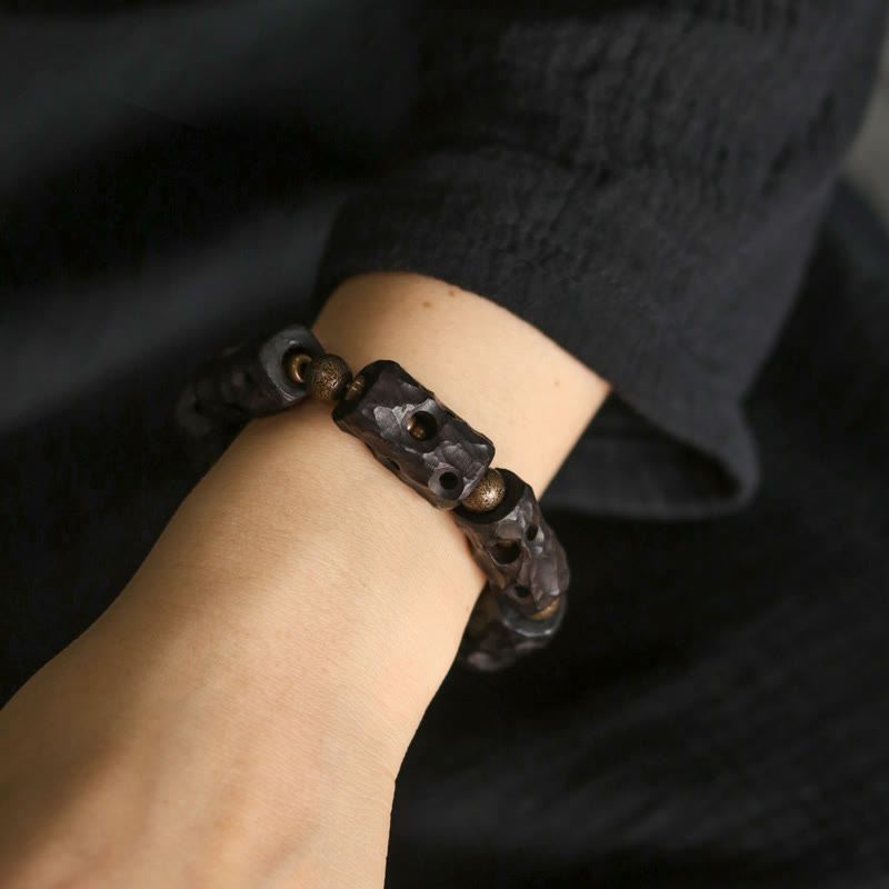 Ebony Wood Calm Bracelet for Grounding and Peace 14-17.5cm