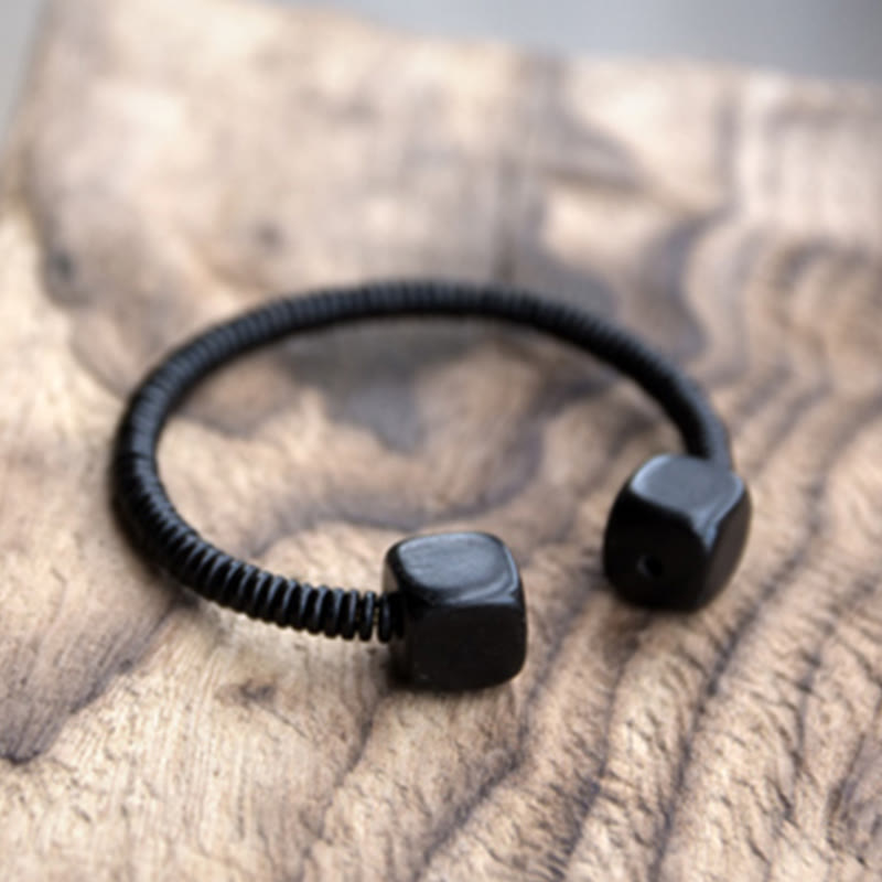 Green Sandalwood Cube Balance Bracelet 16-17 cm