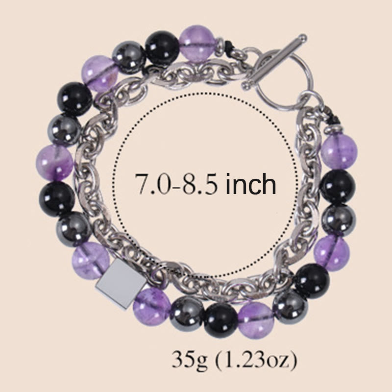 8mm Colorful Tiger Eye Double Wrap Protection Bracelet