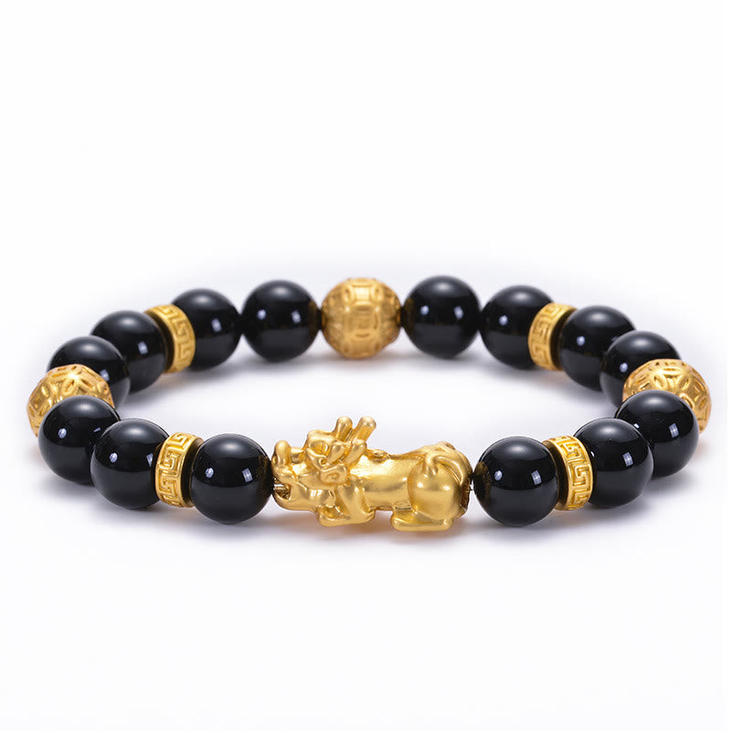 Black Obsidian PiXiu Protection Bracelet