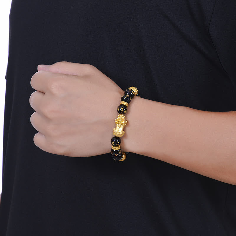 Black Obsidian PiXiu Protection Bracelet