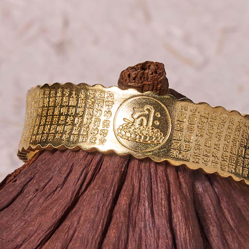 Great Compassion Mantra Copper Bracelet Bangle Adjustable Wrist