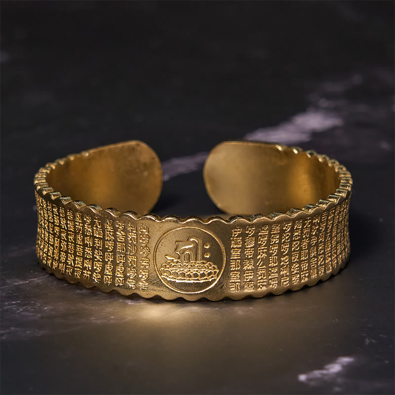 Great Compassion Mantra Copper Bracelet Bangle Adjustable Wrist