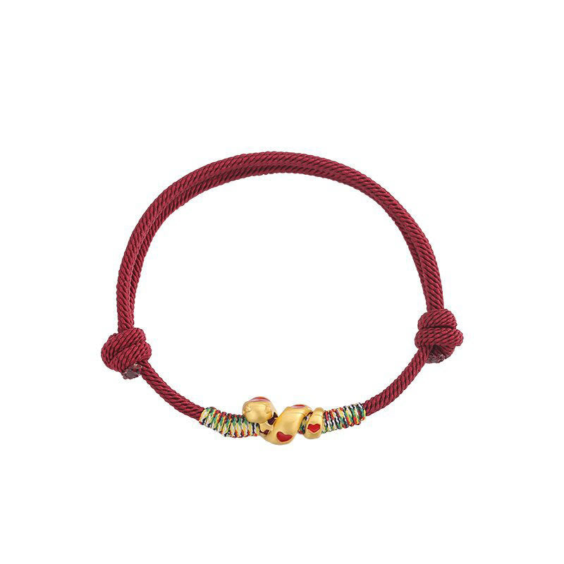 Adjustable Red String Snake Protection Bracelet Copper Alloy