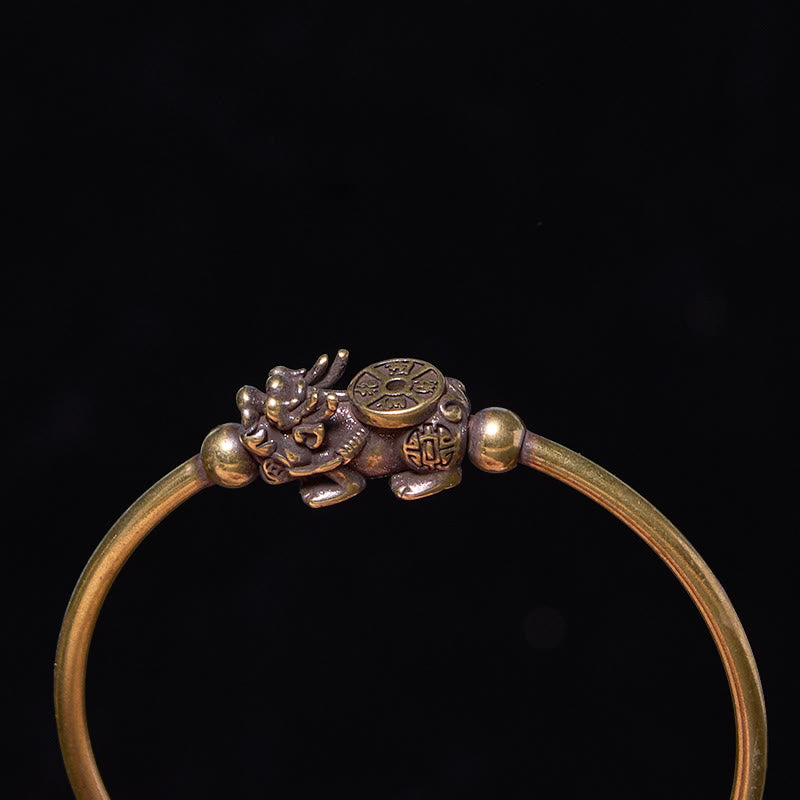 Adjustable Pixiu Copper Compass & Fu Luck Bracelet