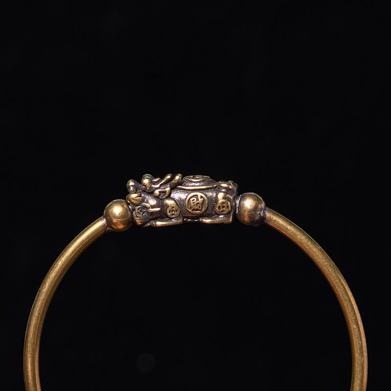 Adjustable Pixiu Copper Compass & Fu Luck Bracelet