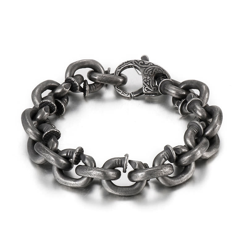 Square Rivets Titanium Steel Spiritual Bracelet for Balance
