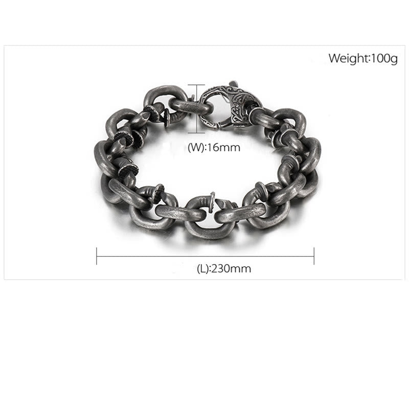 Square Rivets Titanium Steel Spiritual Bracelet for Balance