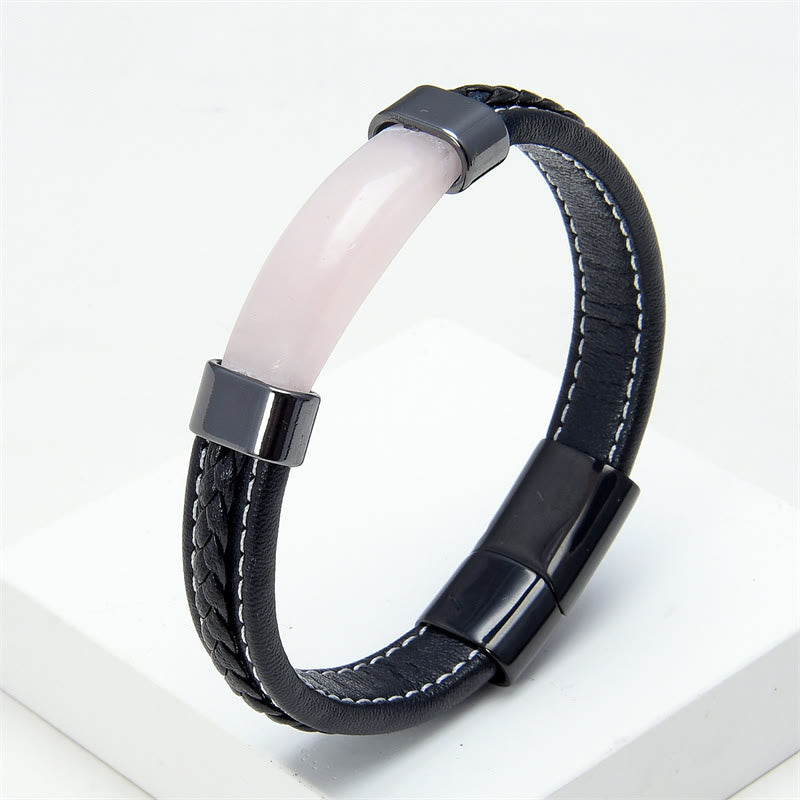 16-18cm Tiger Eye Leather Balance Bracelet