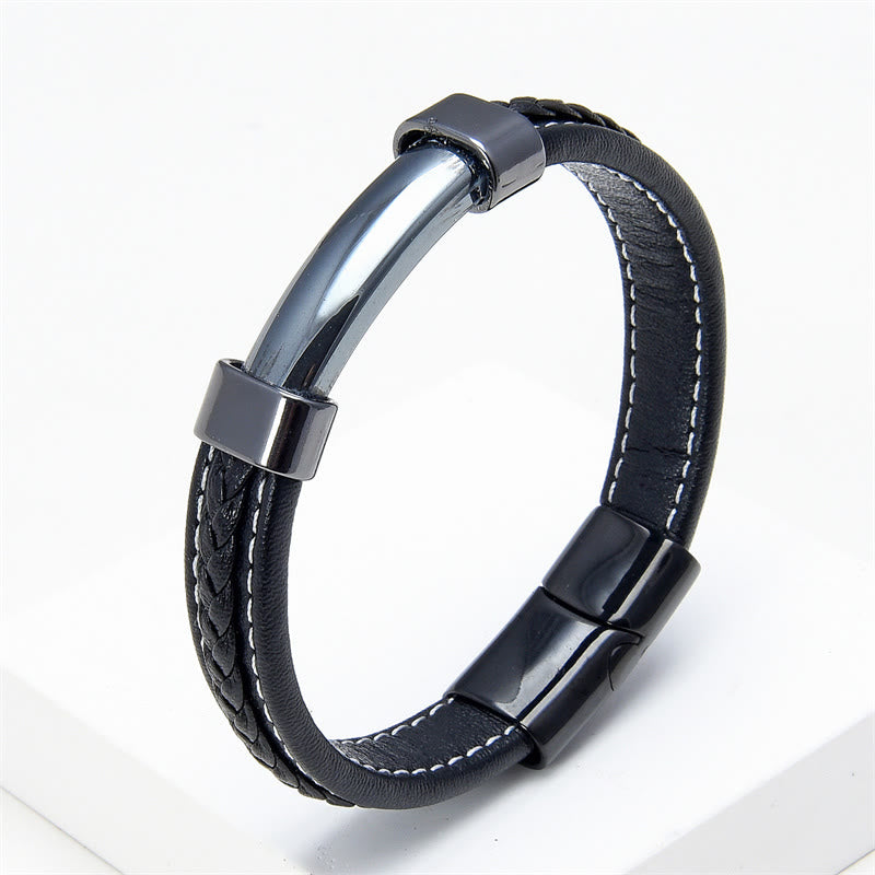 16-18cm Tiger Eye Leather Balance Bracelet