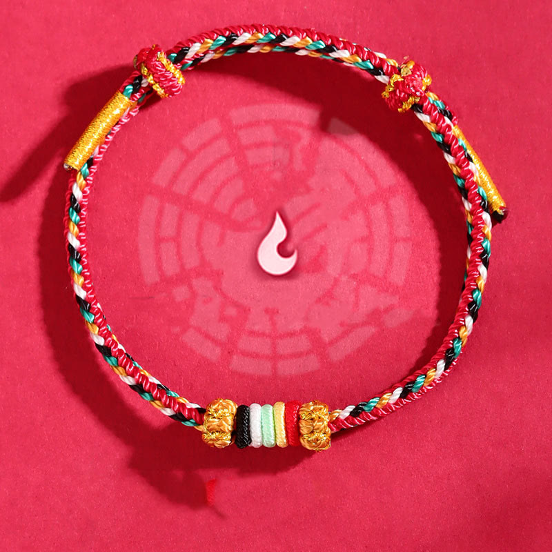 Five Elements Colorful String Luck Bracelet for Spiritual Balance