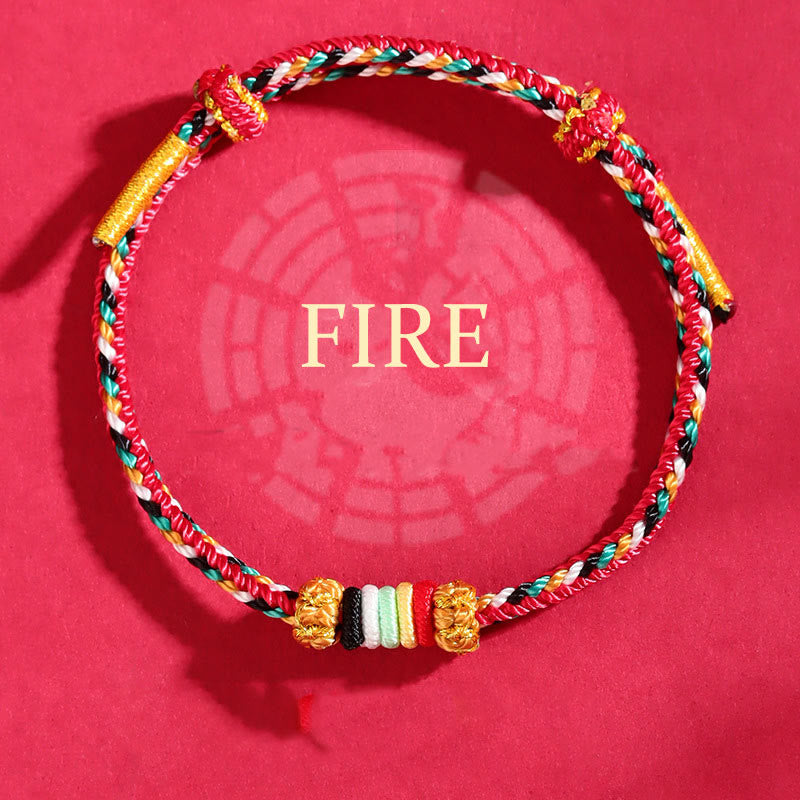 Five Elements Colorful String Luck Bracelet for Spiritual Balance