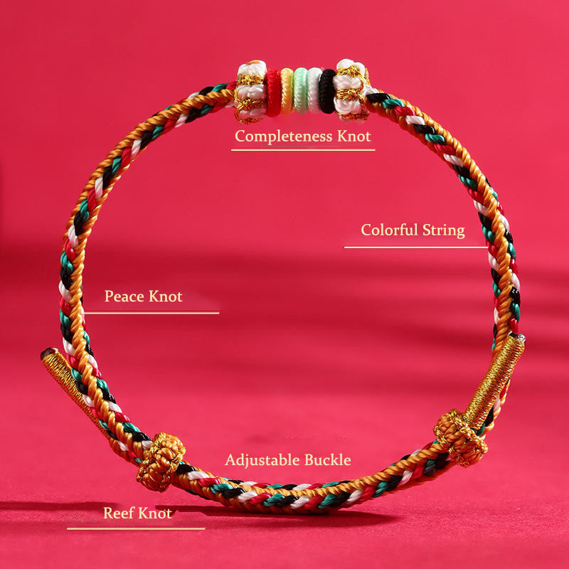 Five Elements Colorful String Luck Bracelet for Spiritual Balance
