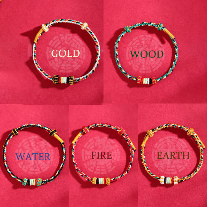 Five Elements Colorful String Luck Bracelet for Spiritual Balance