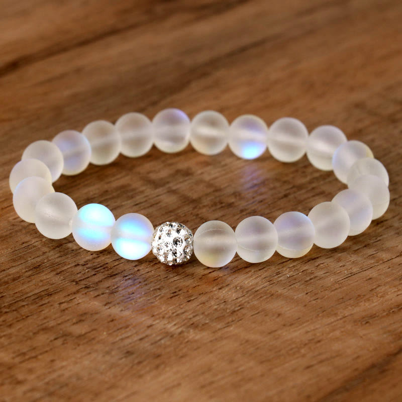 Spiritual Glitter Stone Zircon Bracelet for Emotional Healing