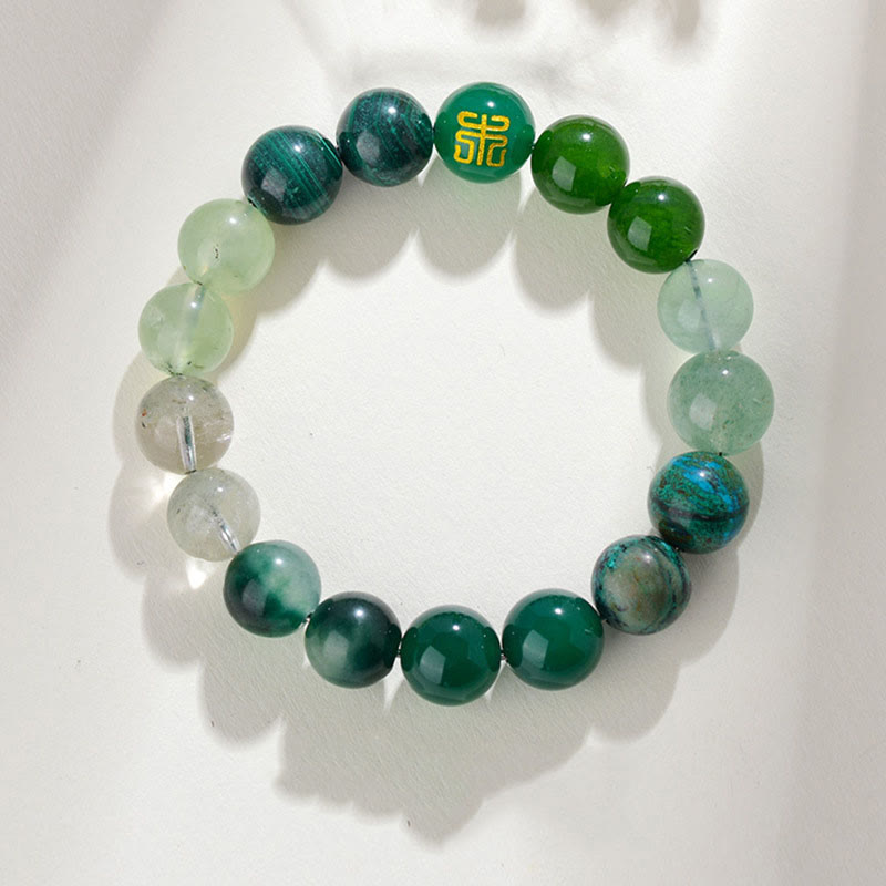 8mm Five Elements Yellow Agate Bracelet for Balance & Prosperity