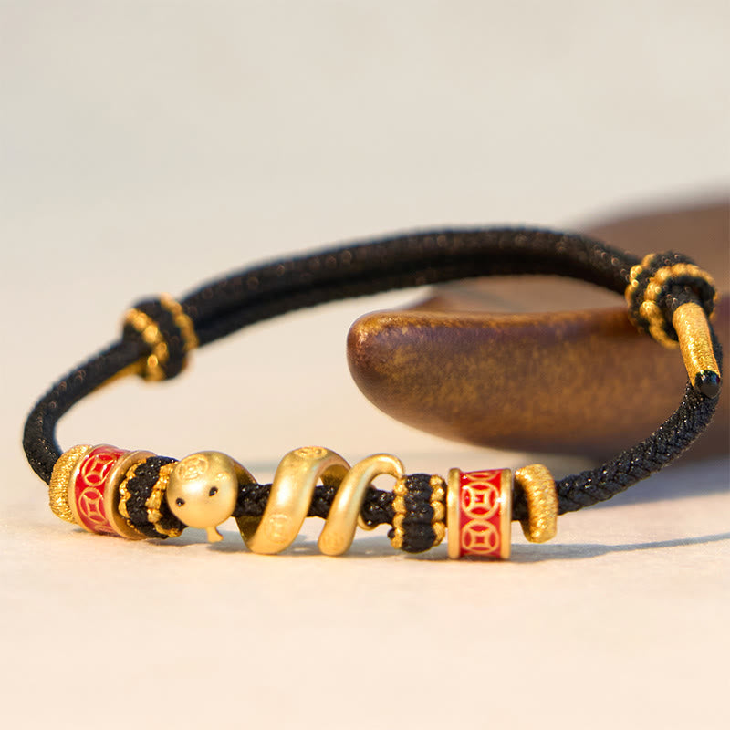 Golden Snake Prosperity Spiritual Jewelry Bracelet