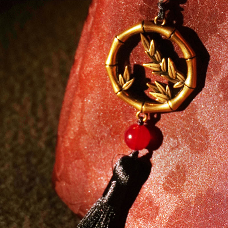 Embroidered Xiangyunsha Silk Shoulder Bag with Bamboo & Plum Flowers