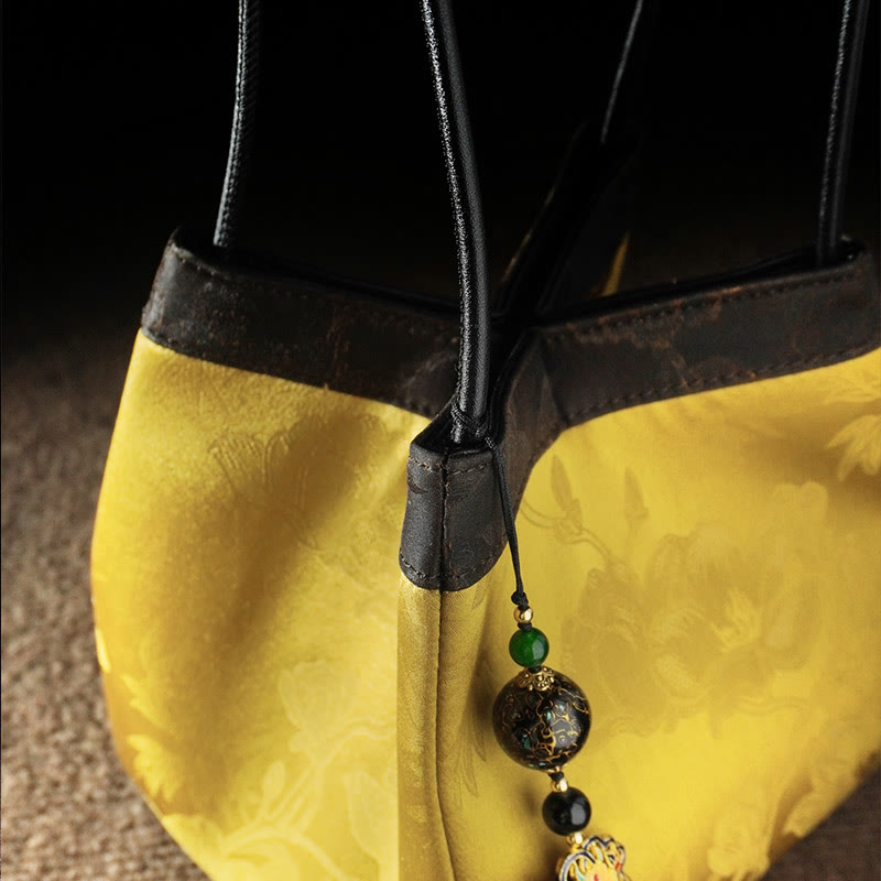 Mulberry & Xiangyunsha Silk Embroidered Spiritual Shoulder Bag