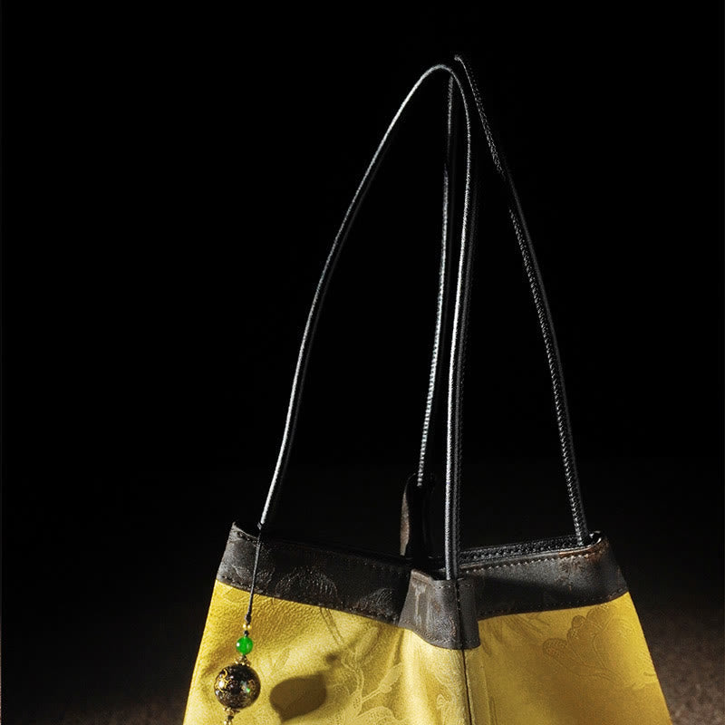 Mulberry & Xiangyunsha Silk Embroidered Spiritual Shoulder Bag