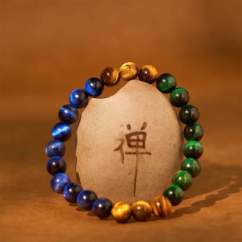 Multi-Color Tiger Eye Balance Bracelet
